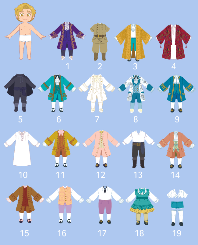 Stede Dress Up Doll Clear Stickers Feriowind